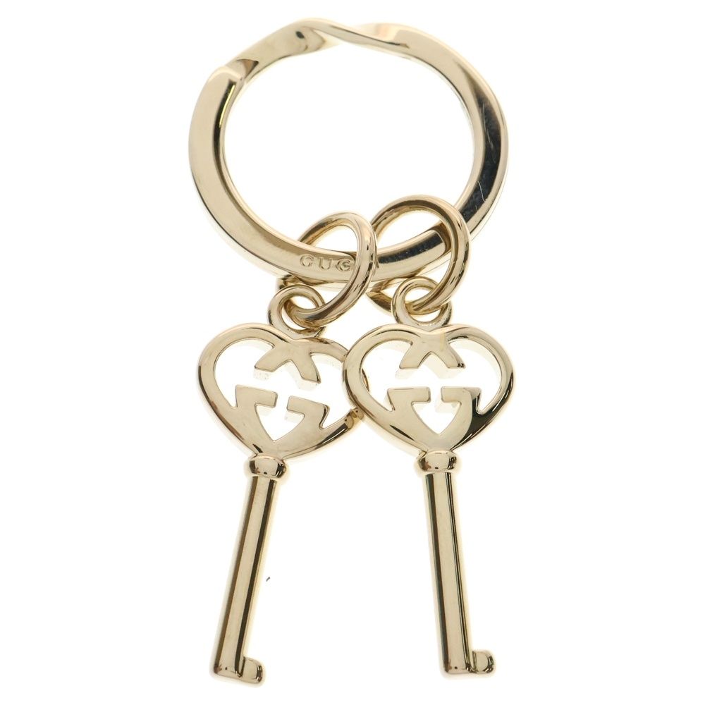 GUCCIグッチGGハート ダブルキーリング ゴールド レディース 309778 GUCCI (グッチ) GGハート ダブルキーリング ゴールド レディース