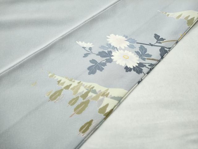 平和屋着物○訪問着 友禅 作家物 樹林枝菊文 暈し染め 正絹 逸品