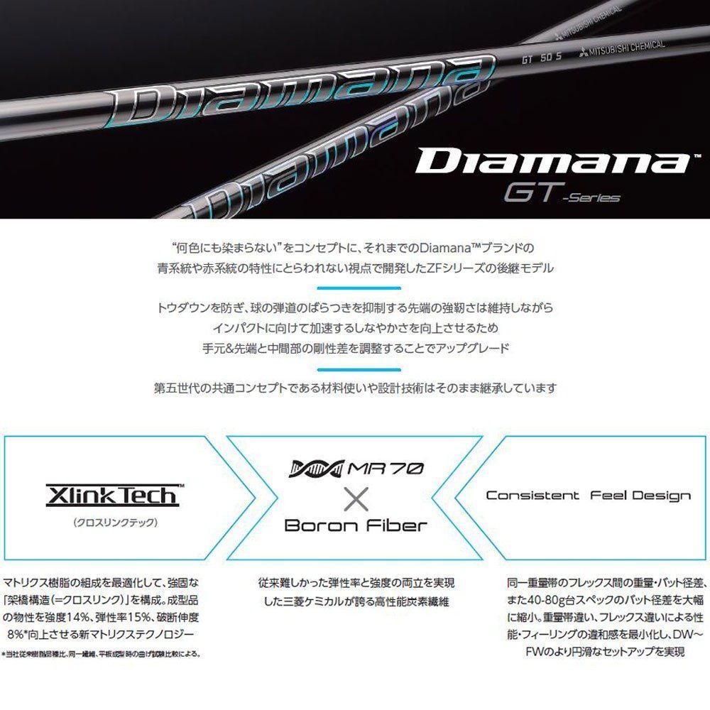 新品 三菱ケミカル ディアマナGT 各種スリーブ付シャフト オリジナル 