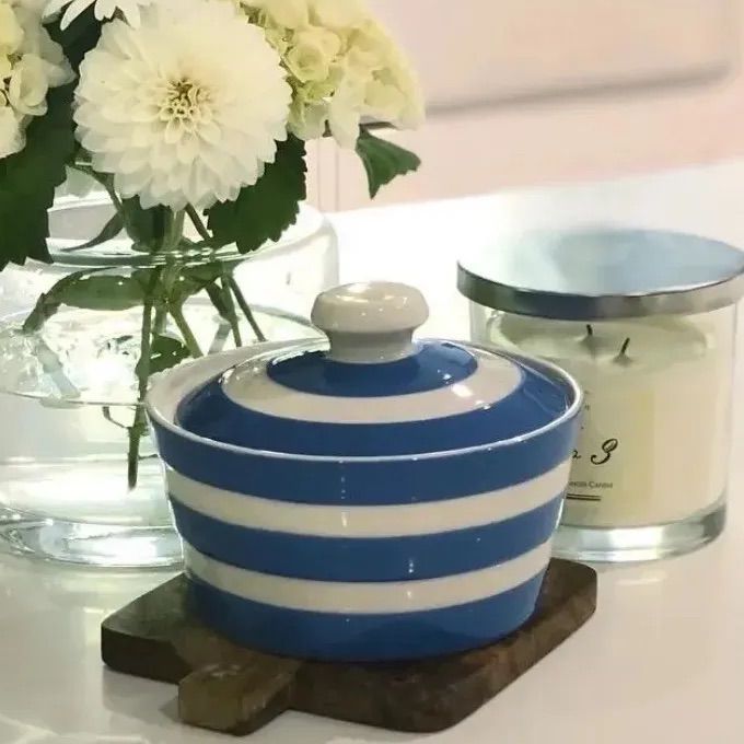 UK直輸入 コーニッシュウェア ｜バターディッシュ｜ブルー