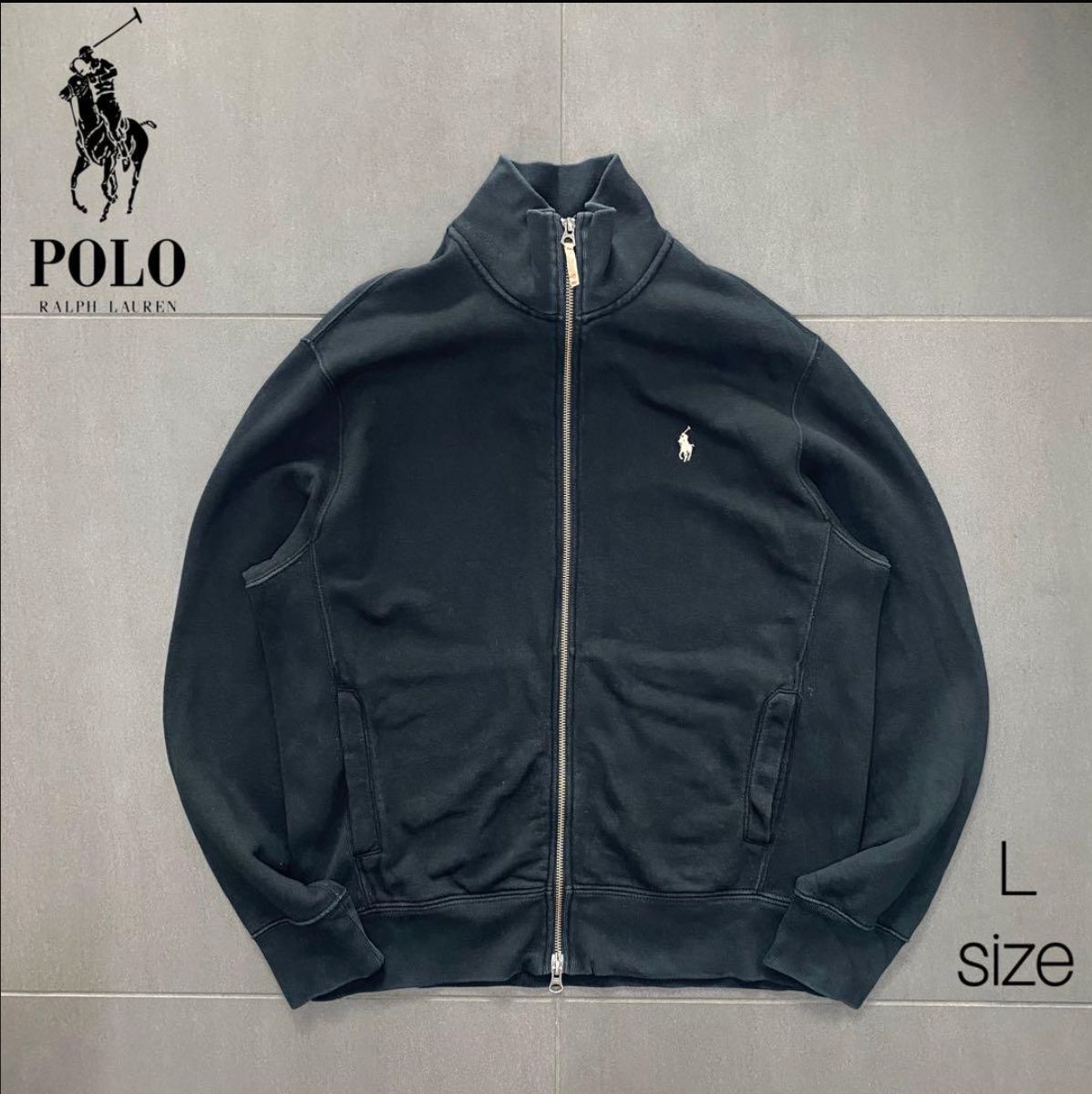 ポロラルフローレン スモールポニー ジップアップスウェットトレーナー Lサイズ