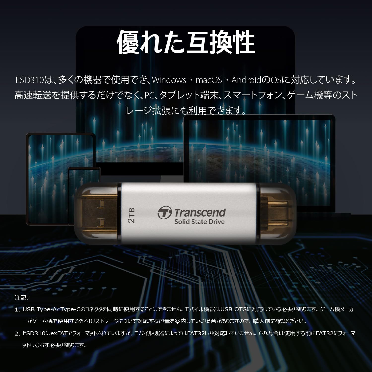 トランセンド ポータブルSSD 512GB 高速 最大1050 MB s 超小型,軽量11g