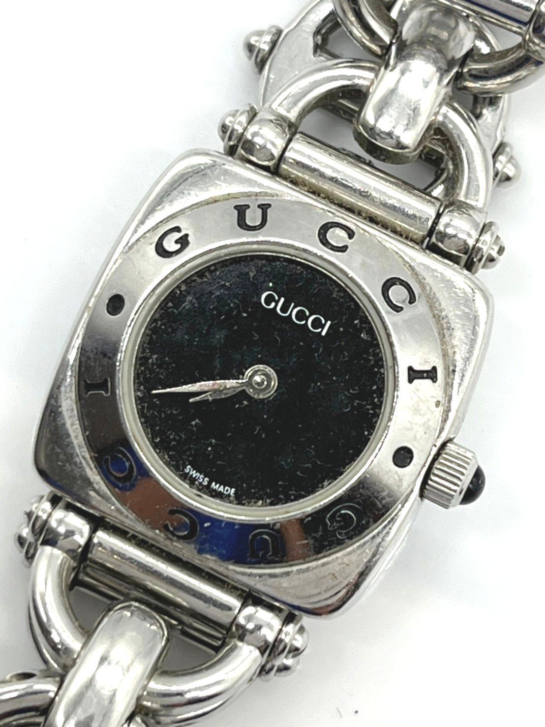 ジャンク品 風防欠損 不動】GUCCI グッチ 6400L クォーツ腕時計 メルカリShops
