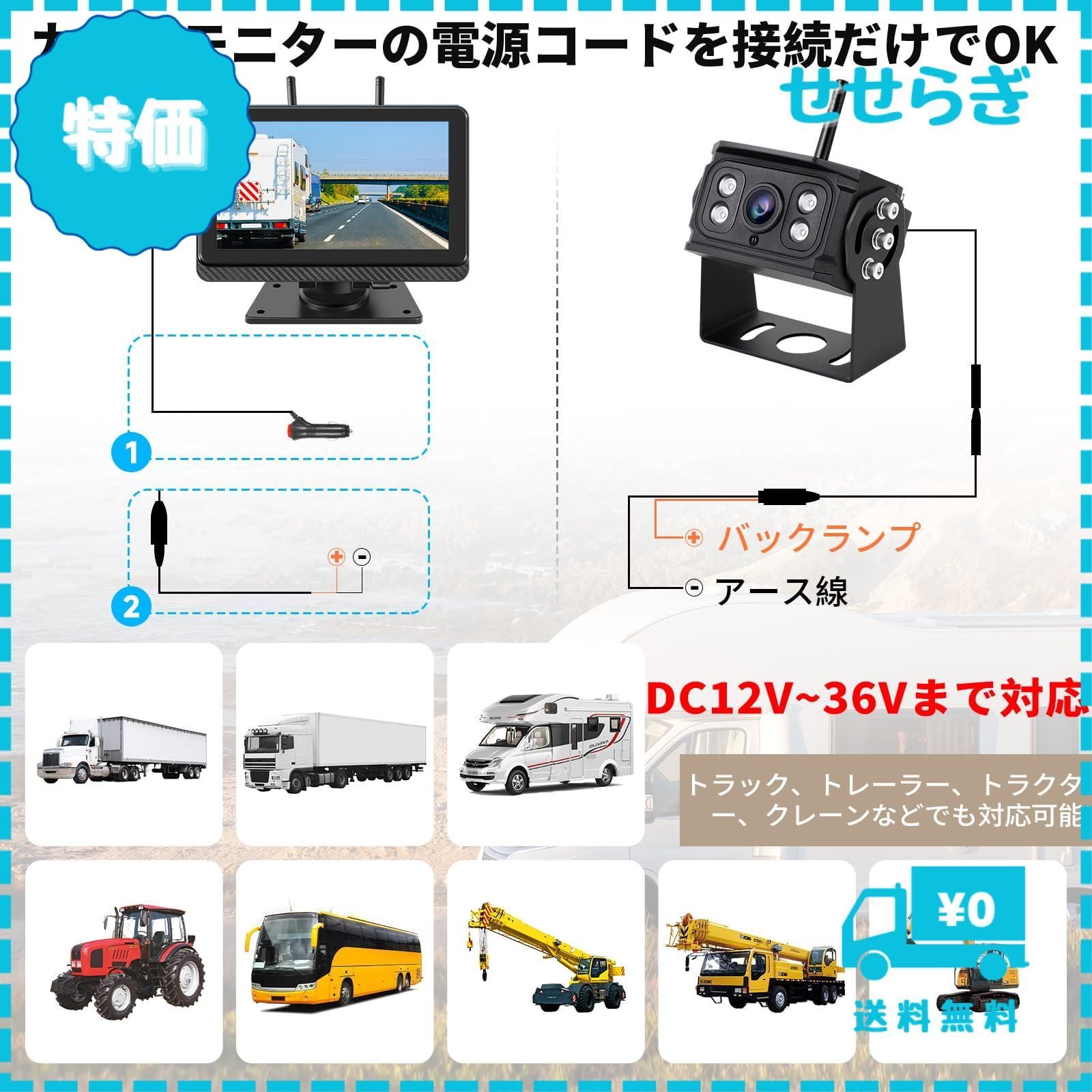 迅速発送】Hizenyo 7インチバックカメラモニター ワイヤレス