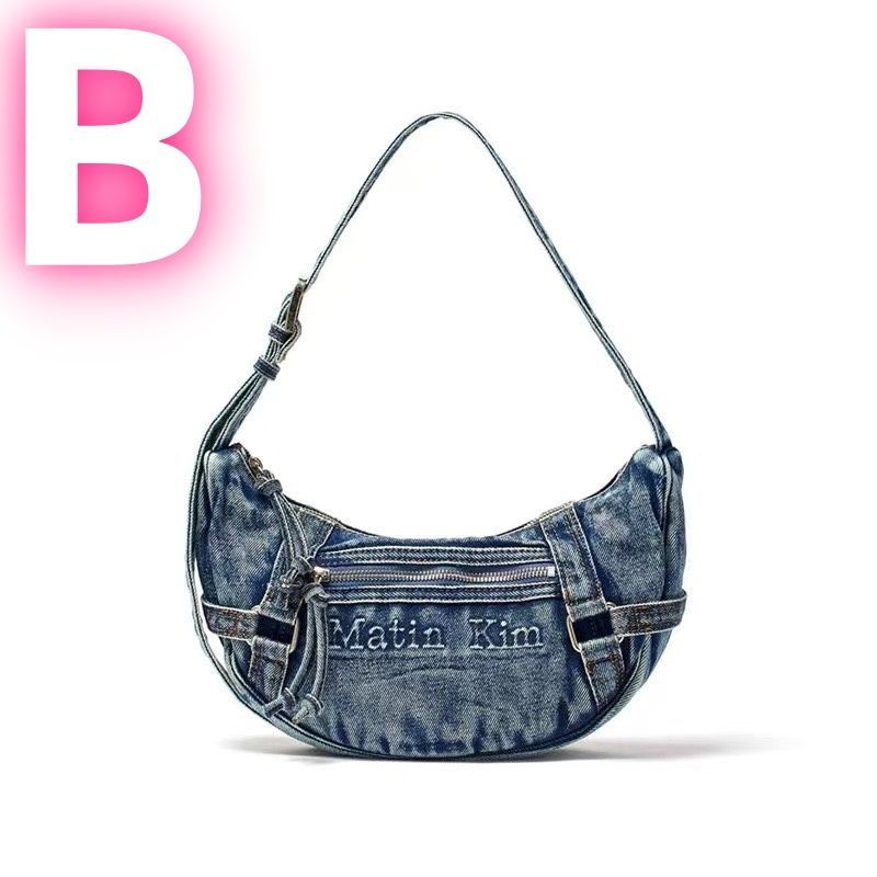 【新品】Matin Kim LOGO デニム　バッグ　韓国人気 ☆MATIN KIM☆送料込☆韓国☆人気☆LOGO WASHED DENIM TOTE BAG