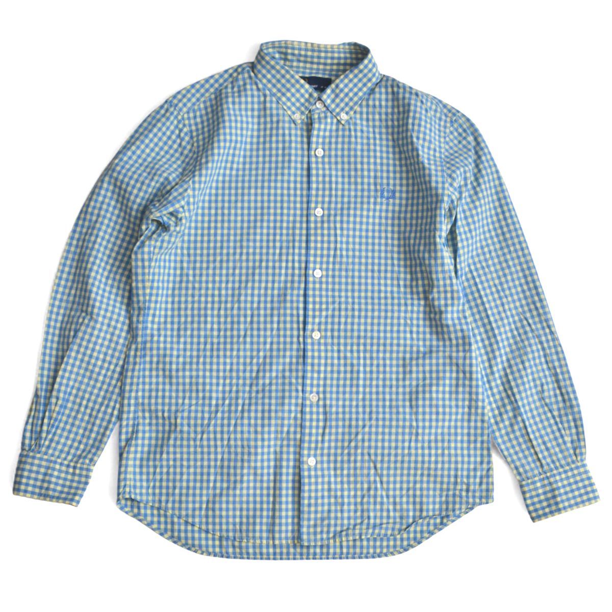 FRED PERRY フレッドペリー ギンガムチェック ボタンダウンシャツ 長袖