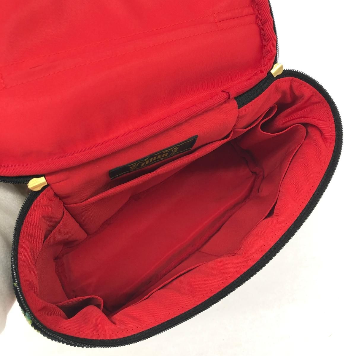 良好 FEILER フェイラー ハイジ/バニティ ポーチ ブラック シェニール