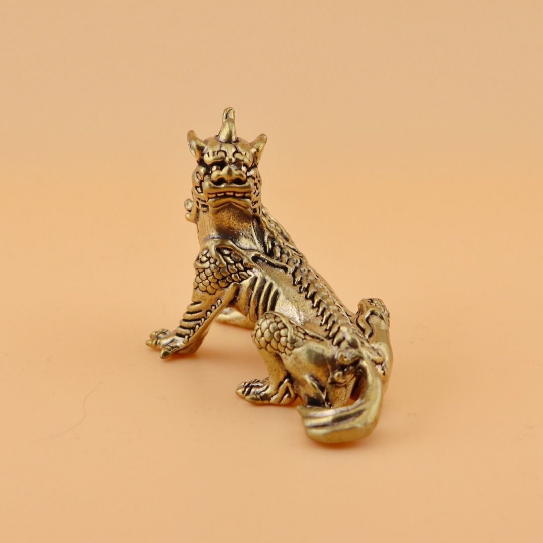 獅子 ライオン 一角 ユニコーン 置物 オブジェ 風水グッズ