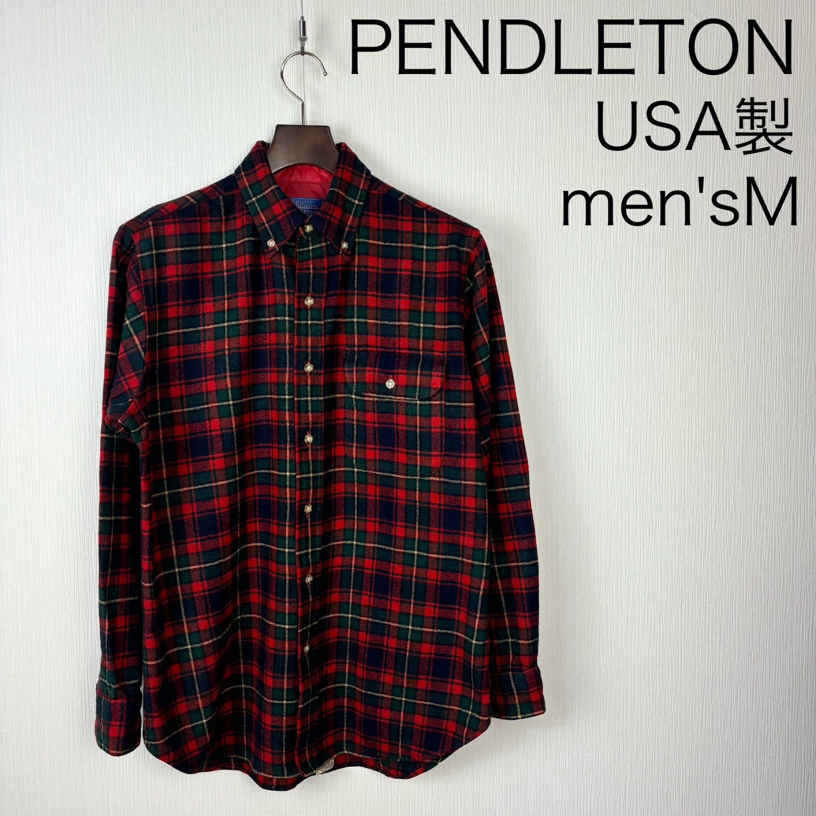 PENDLETON CountyTraditionals ウールボタンダウンシャツ　メンズM