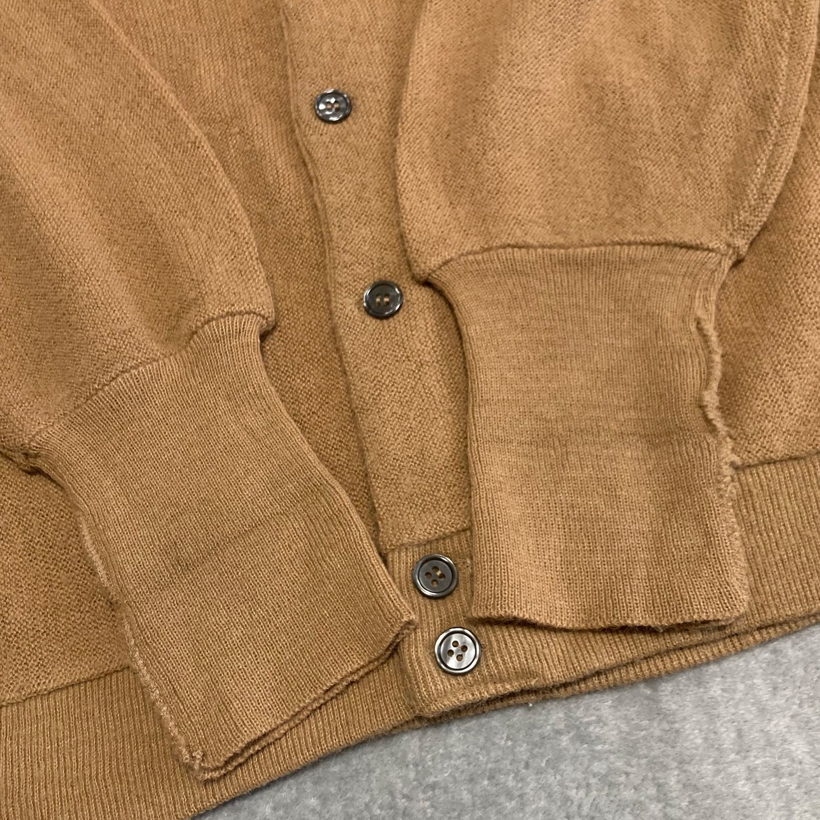 70s ラコステ IZOD アクリルカーディガン 糸巻きタグ ワンポイント 