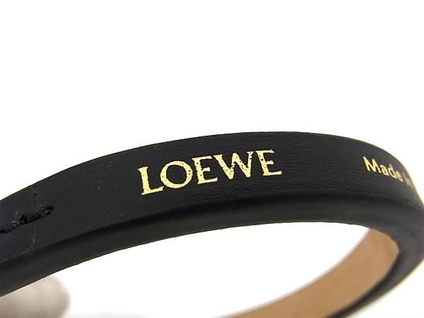 □極美品□ LOEWE ロエベ レザー ブレスレット バングル