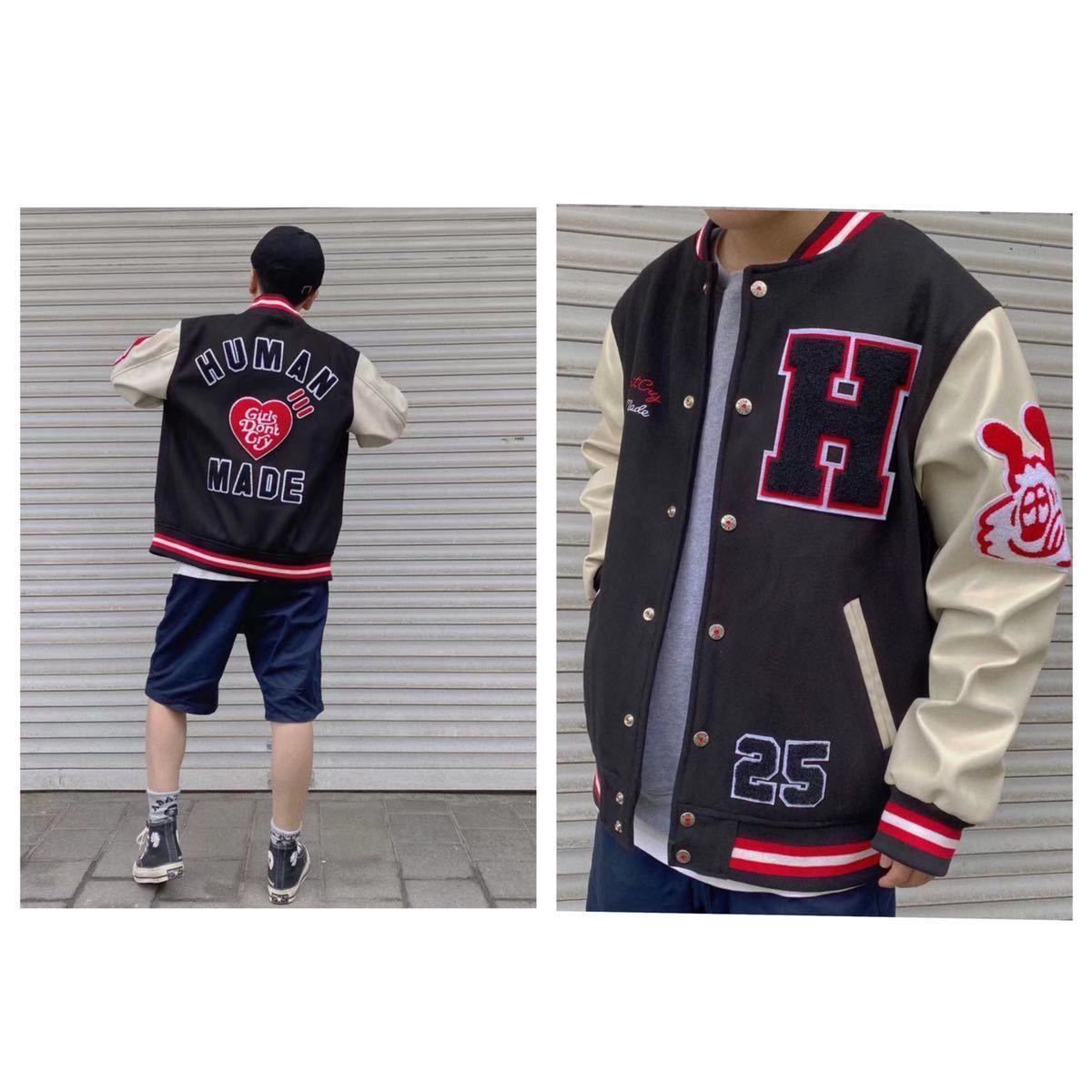 Human Made X Girls Don't Cry Varsity Jacket - メルカリ