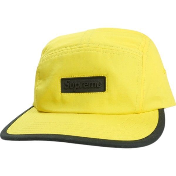 Size フリー SUPREME シュプリーム 17SS Rubber Logo Camp Cap G キャンプキャップ 黄 -非常に良い 20819344