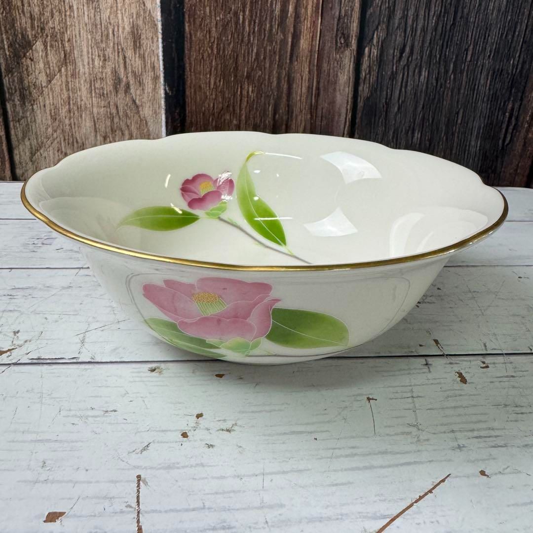 香蘭社 ローズシャワー バスケット バスケット ボウル 花柄 金縁 5点セット 香蘭社 ローズシャワー バスケット バスケット ボウル 花柄 金縁