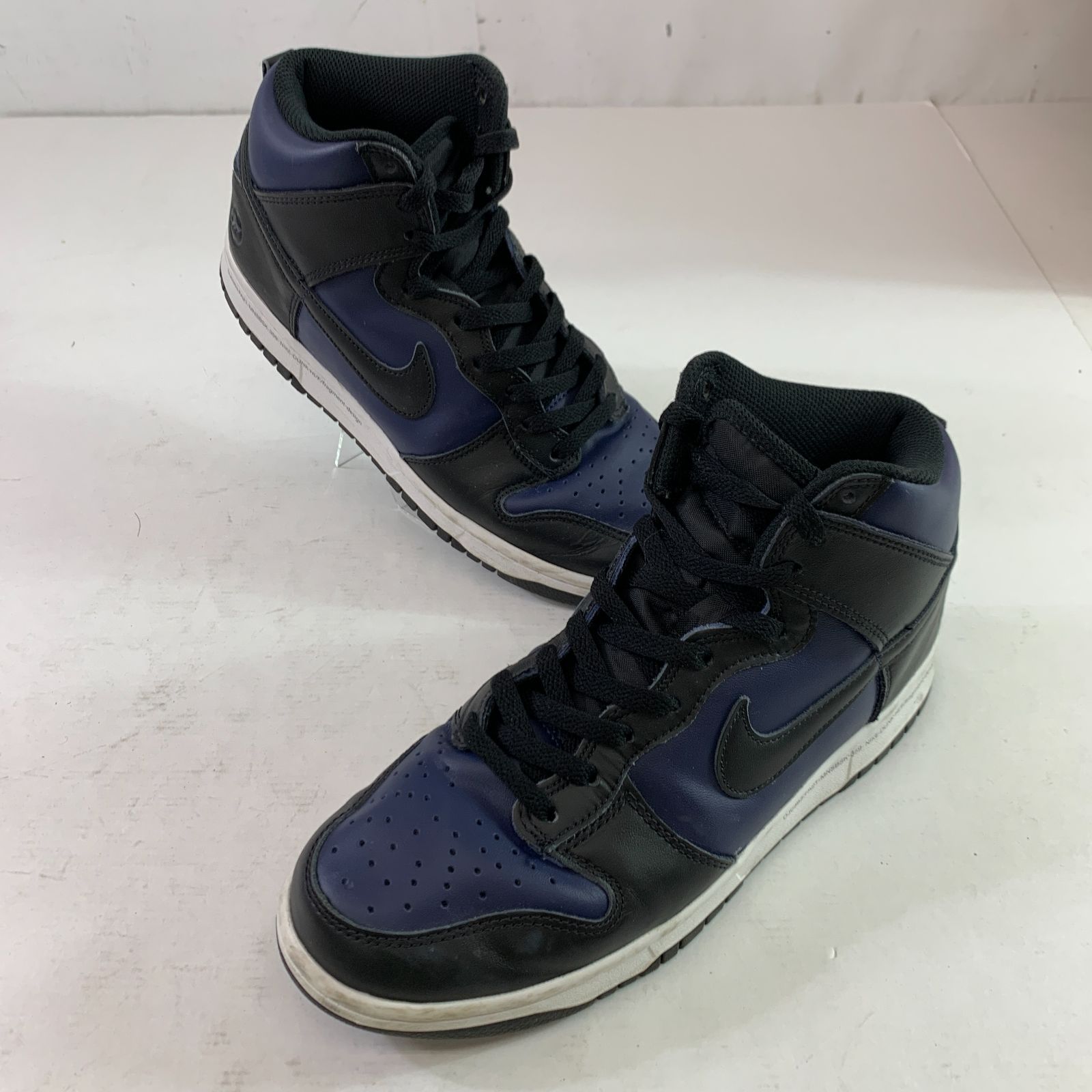 04m2176∞ NIKE ナイキ DUNK HIGH FRAGMENT ダンク ハイ フラグメント DJ0383-400 ネイビー 27.0ｃｍ  スニーカー 中古品