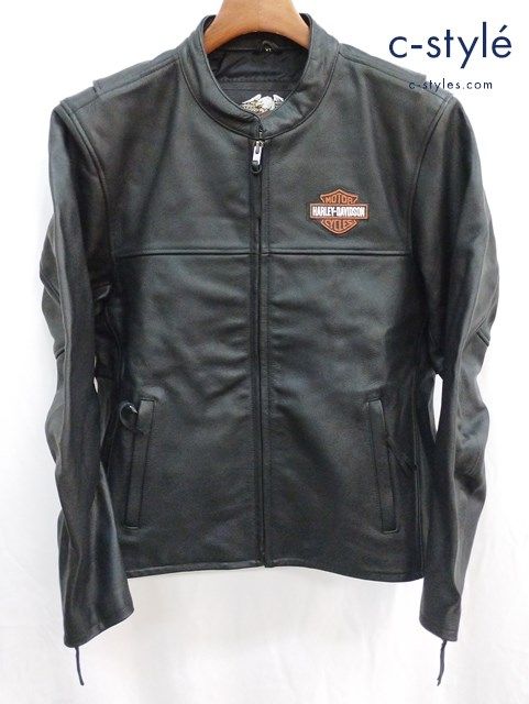 N566 [秋冬物][人気] Harley-Davidson ハーレーダビッドソン レザーシングルライダース XL ブラック 98112-07VA | G