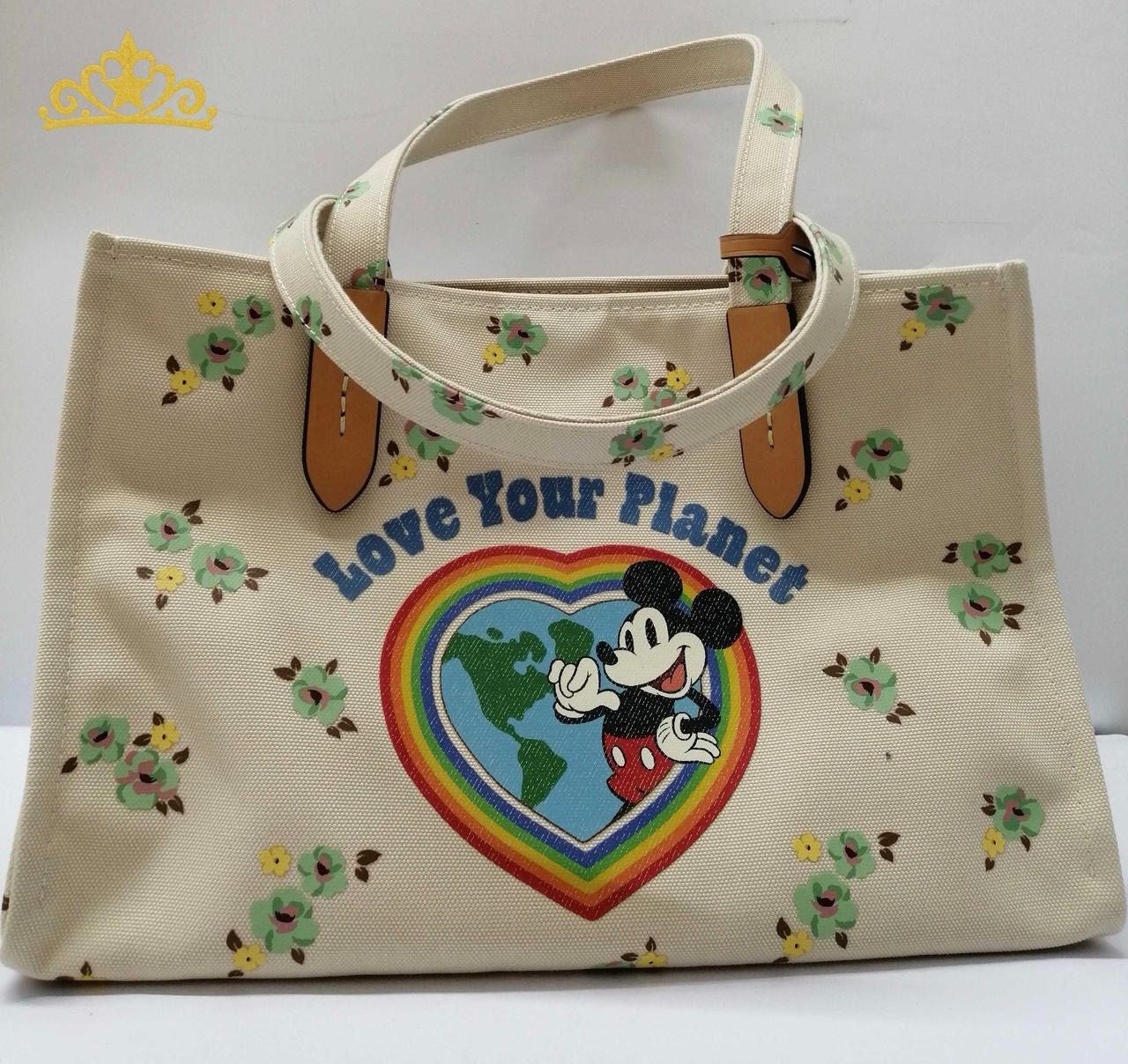 COACH × Disney リサイクルキャンバス トートバッグ ミッキーマウス 