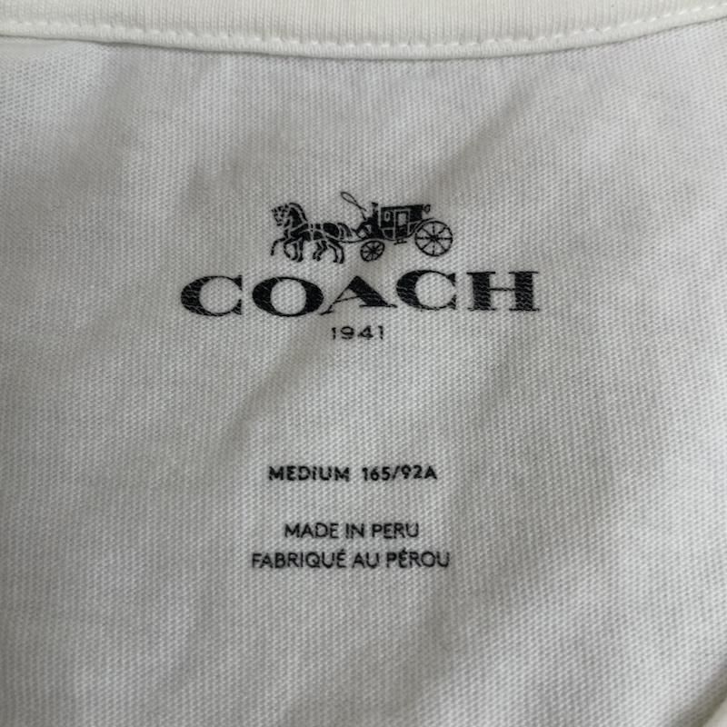 COACH 馬車プリント Tシャツ COACH コーチ Tシャツ 半袖 半袖 Tシャツ 馬車 ロゴ プリント