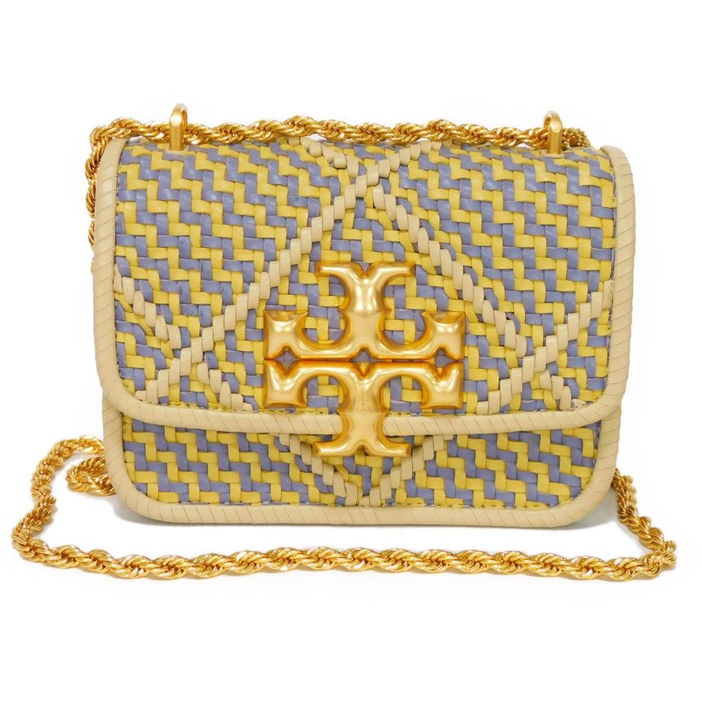 Tory Burch トリーバーチ エレノア ダイヤモンド コンバーチブル スモール ビーワックス ダークロータス バイカラー ツイスト ローブ  チェーン クロスボディ ダブルT ロゴ ショルダーバッグ 88231 - メルカリ