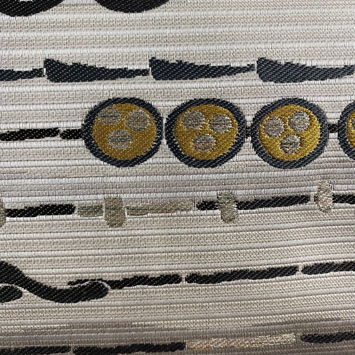 灰色 お太鼓柄