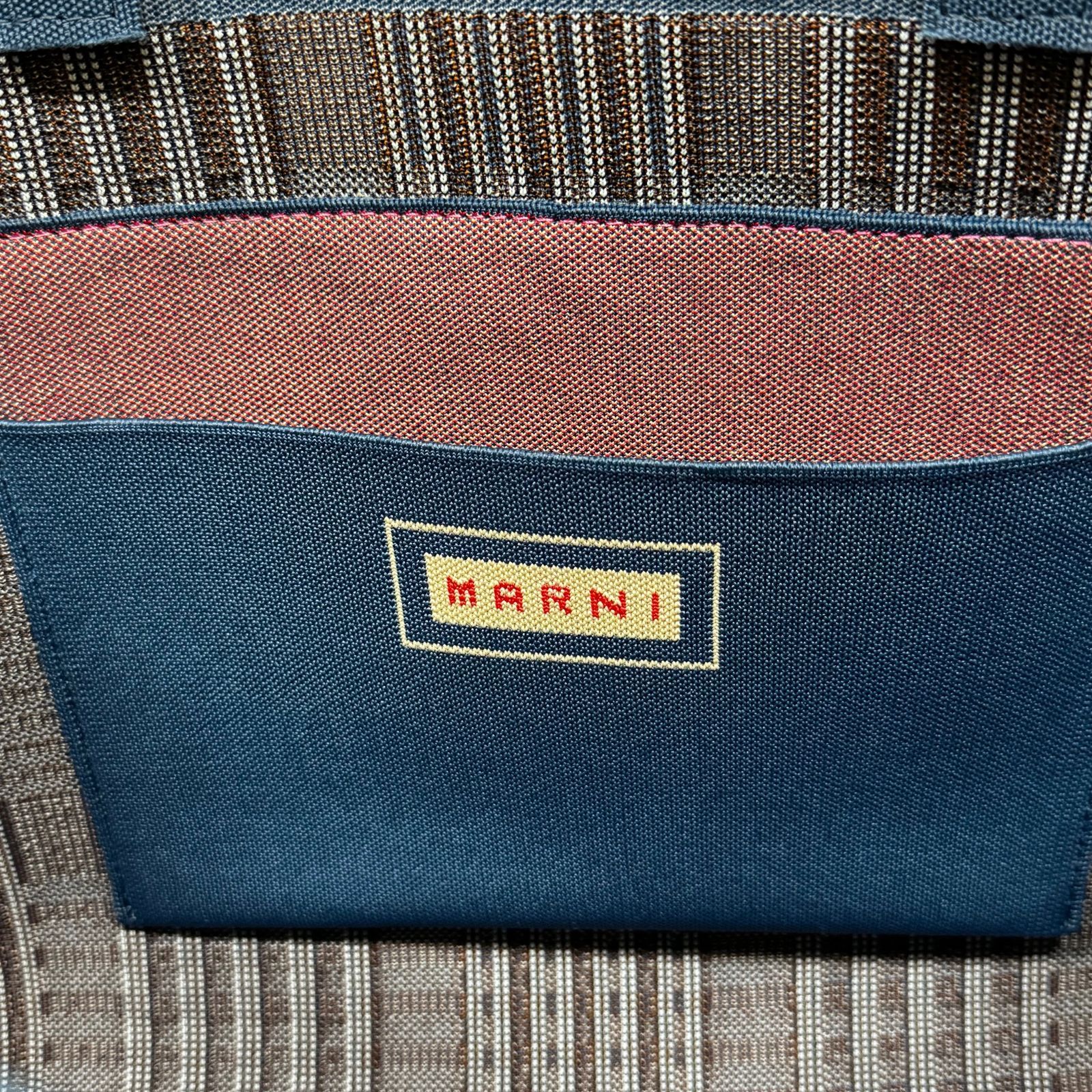 国内正規 参考上代165000円 未使用品 MARNI チェックジャガードバッグ 