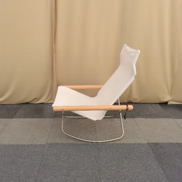 中古】 NychairX ニーチェア エックス ロッキングチェア 折りたたみチェア ナチュラル/ホワイト ロッキングチェアー パーソナルチェア  1人掛け リラックス チェア イス 椅子 - メルカリ