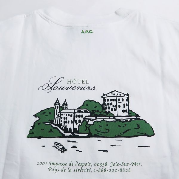 A.P.C. アーペーセー x JJJJound ジョウンド HOTEL SOUVENIRS TEE 24245-1-90161 ホテル スーベニア Tシャツ ショートスリーブ 半袖 ホワイト