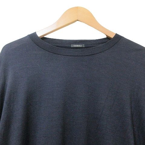 コモリ COMOLI 美品 23SS サマーウール長袖クルー Tシャツ X01-05012 カットソー 無地 3 L相当 紺 ネイビー X - メルカリ