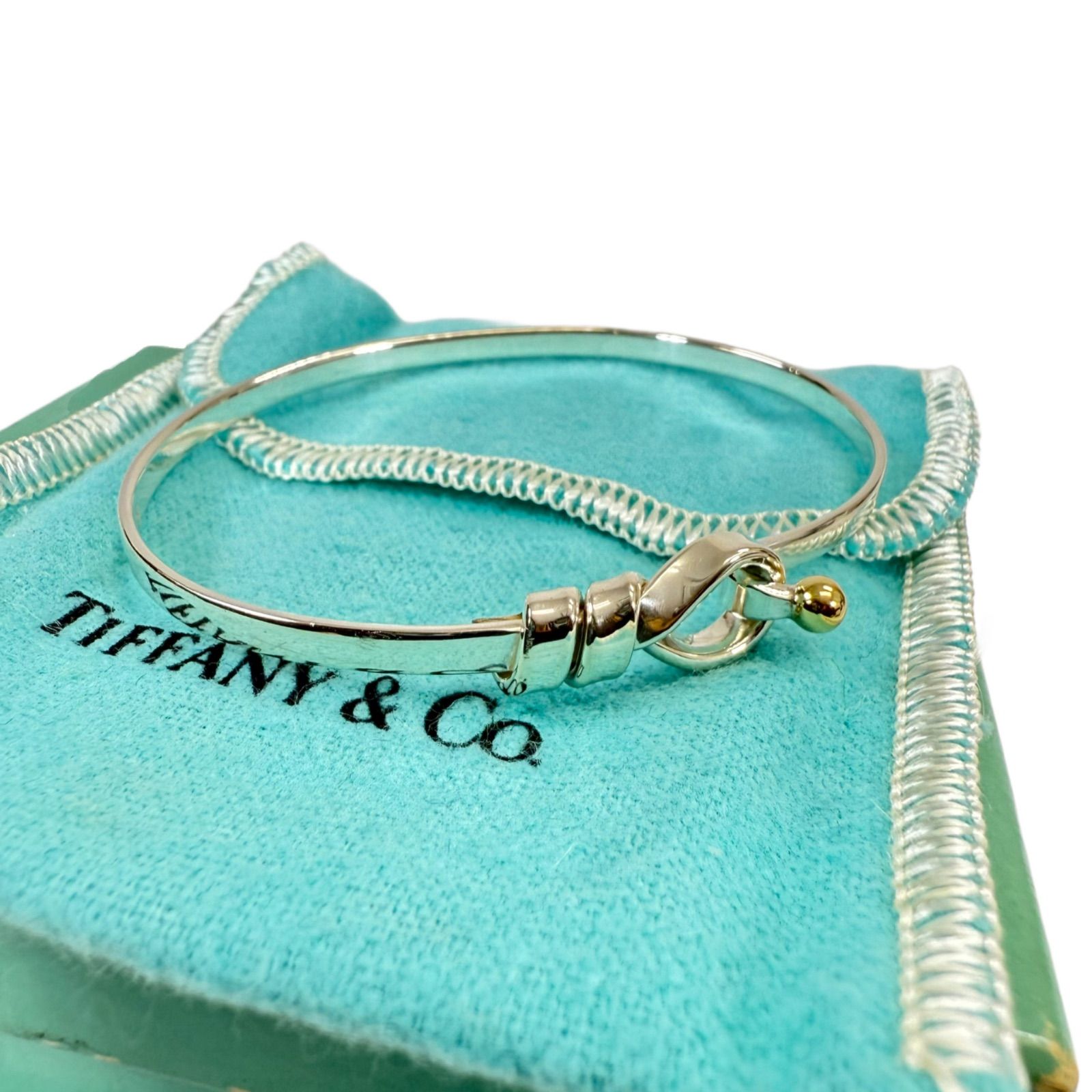 【極美品】ティファニー フックアンドアイ バングル ブレスレット 925/750 TIFFANY & Co. ティファニー フック&アイ フックアンドアイ