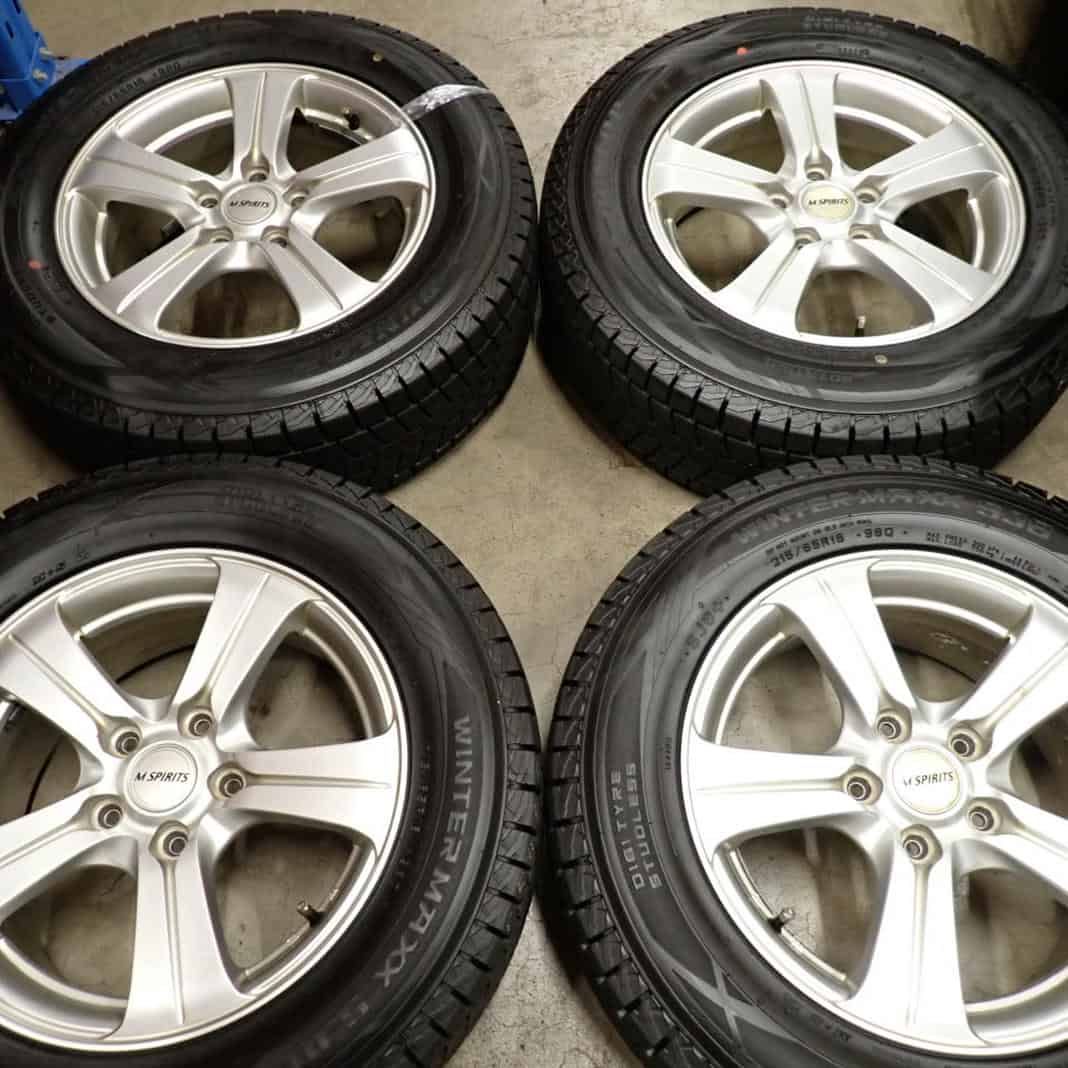 冬4本SET 会社宛 送料無料 215/65R16×6.5J 98Q ダンロップ WINTER MAXX SJ8+ 2022年製 アルミ ラッシュ エクストレイル 特価 NO，F1394