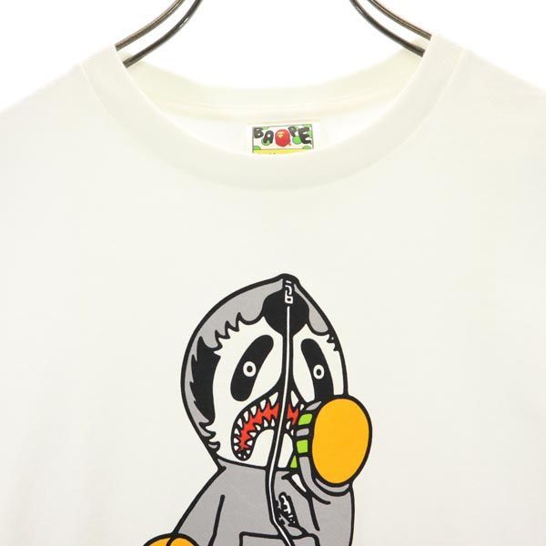 アベイシングエイプ 日本製 ロゴプリント 半袖 Tシャツ XS ホワイト系