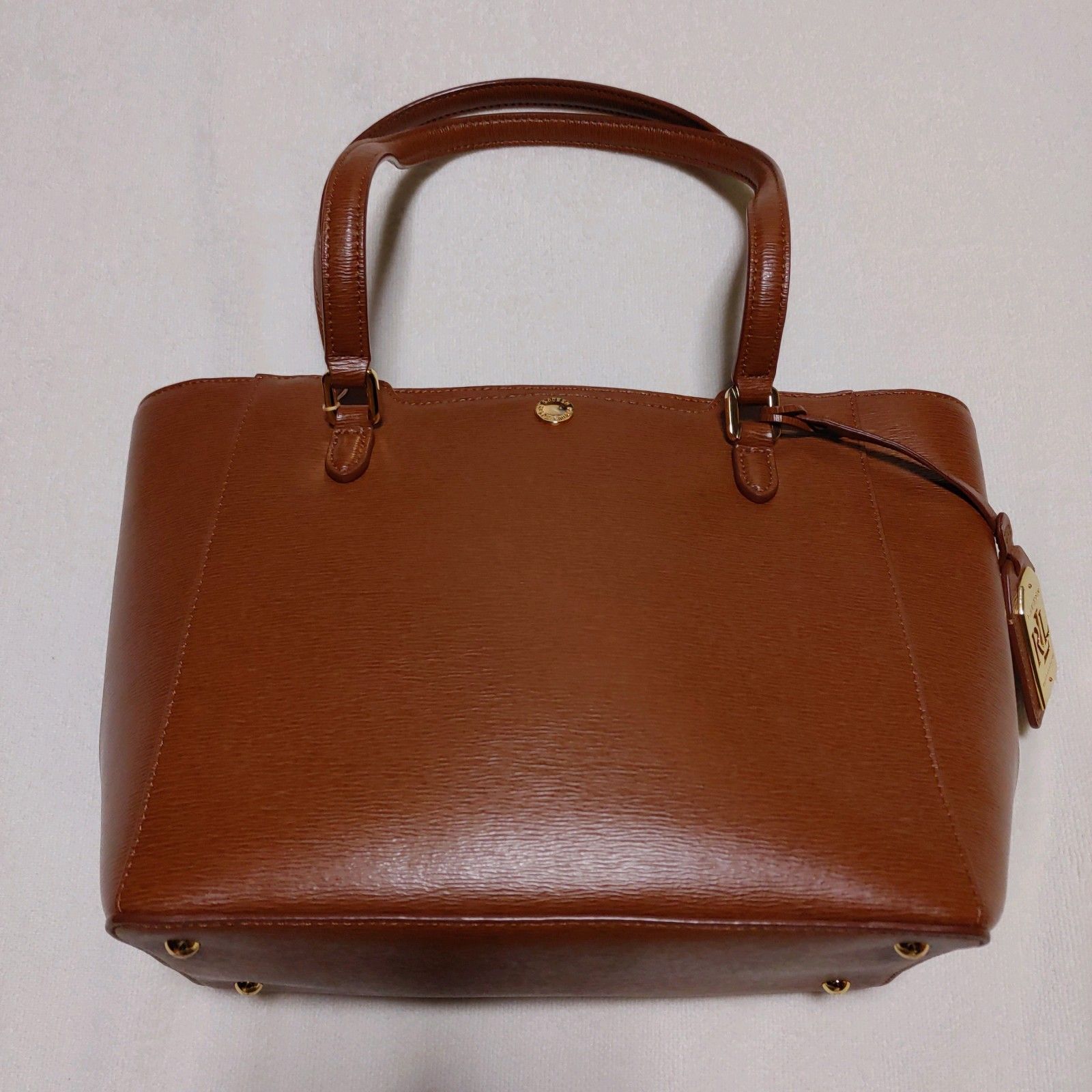 LAUREN RALPH LAUREN レザー トートバッグ ブラウン