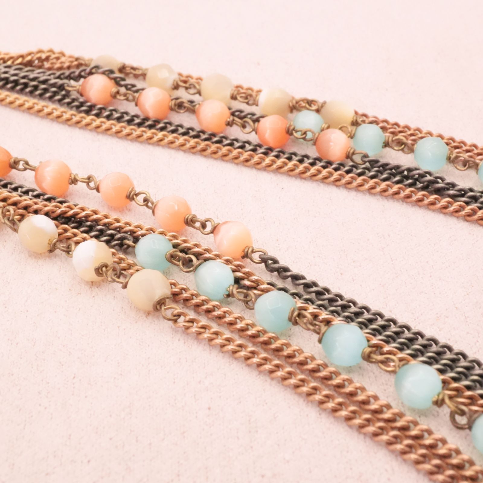 ドナテラペリーニ 天然石ビーズロングピアス2セット ドナテラペリーニ