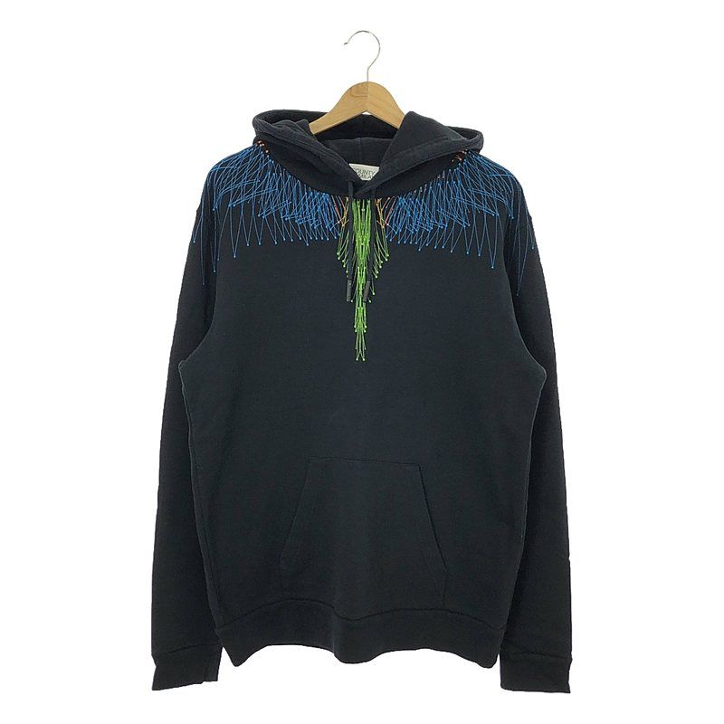 Marcelo Burlon / マルセロバーロン | プリント プルオーバーパーカ | M | ブラック | メンズ