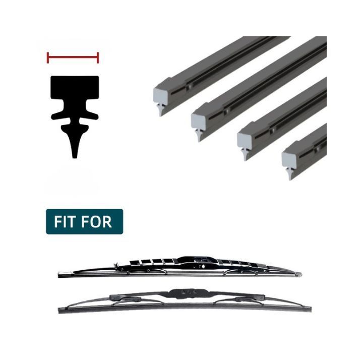 6mm交換用ワイパーゴム 350mmカット対応 グラファイト モリブデン配合 テフロン加工車種水切り性能