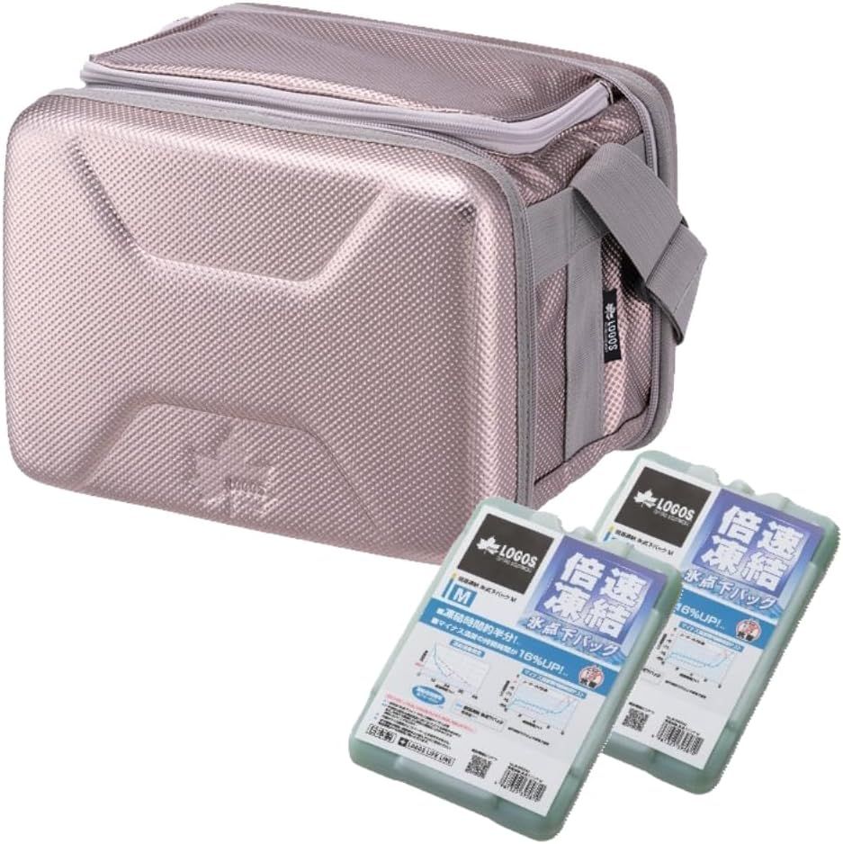 ロゴス ハイパー氷点下クーラー S - 倍速凍結 保冷剤M 2個 保冷剤付きセット silver