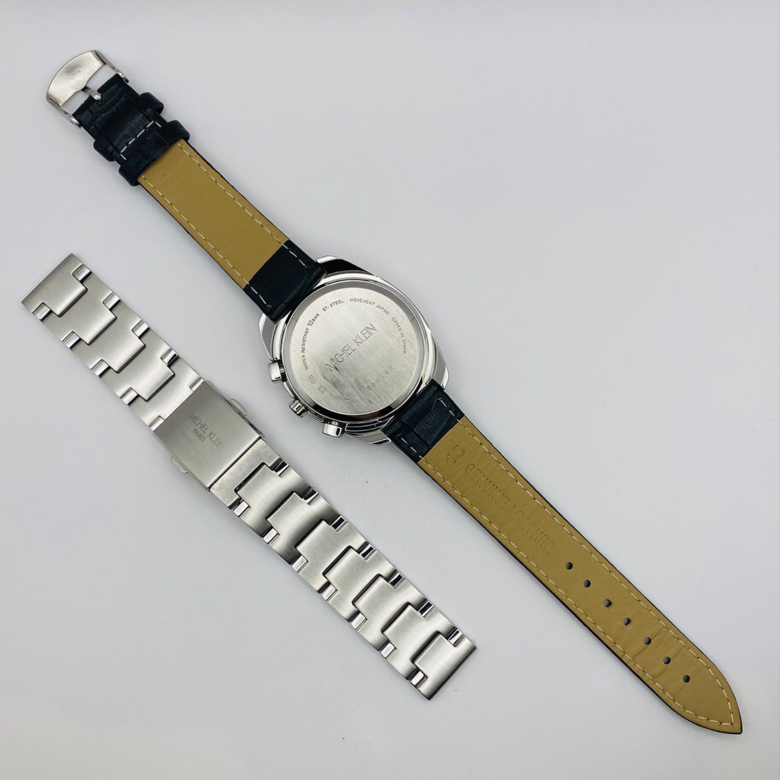 T023）希少 美品 稼動品 MICHEL KLEIN ミッシェルクラン SEIKO セイコー クロノグラフ 7T92-0HH0 人気 時計 腕時計  メンズ - メルカリ