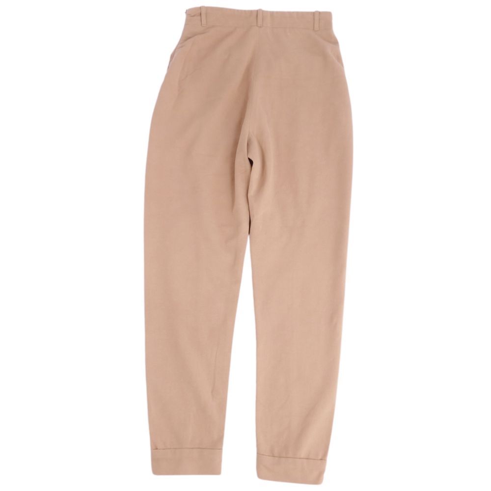 美品 エルメス HERMES パンツ ロングパンツ レザー コットン ボトムス  