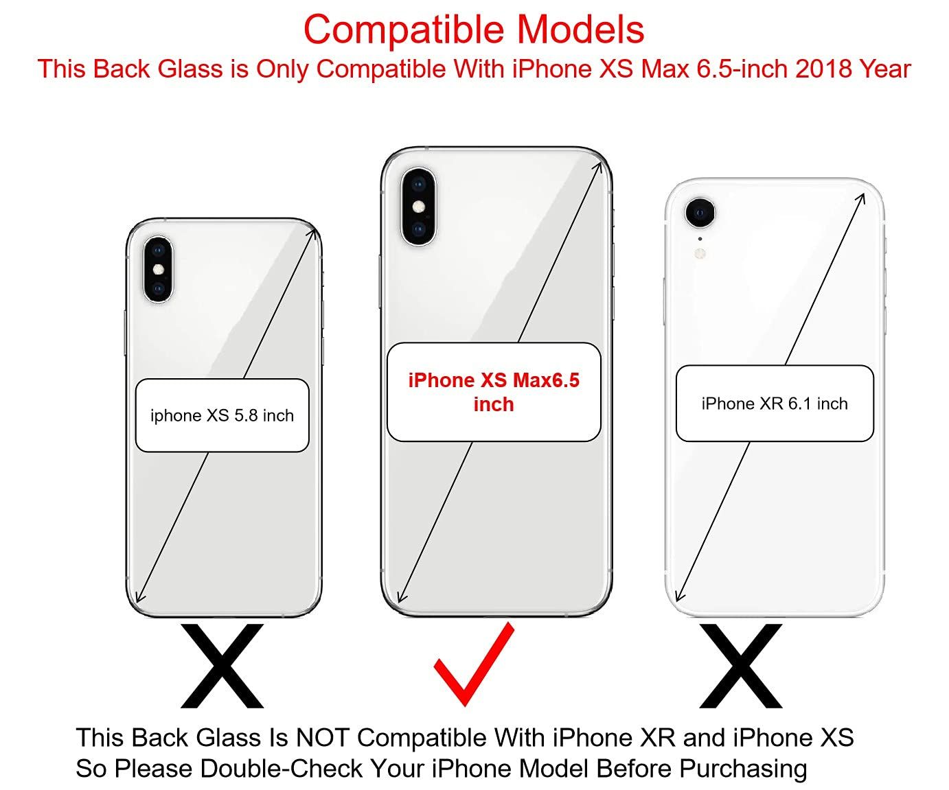 Max用バックガラス交換用バックカバーガラス 6.5インチ