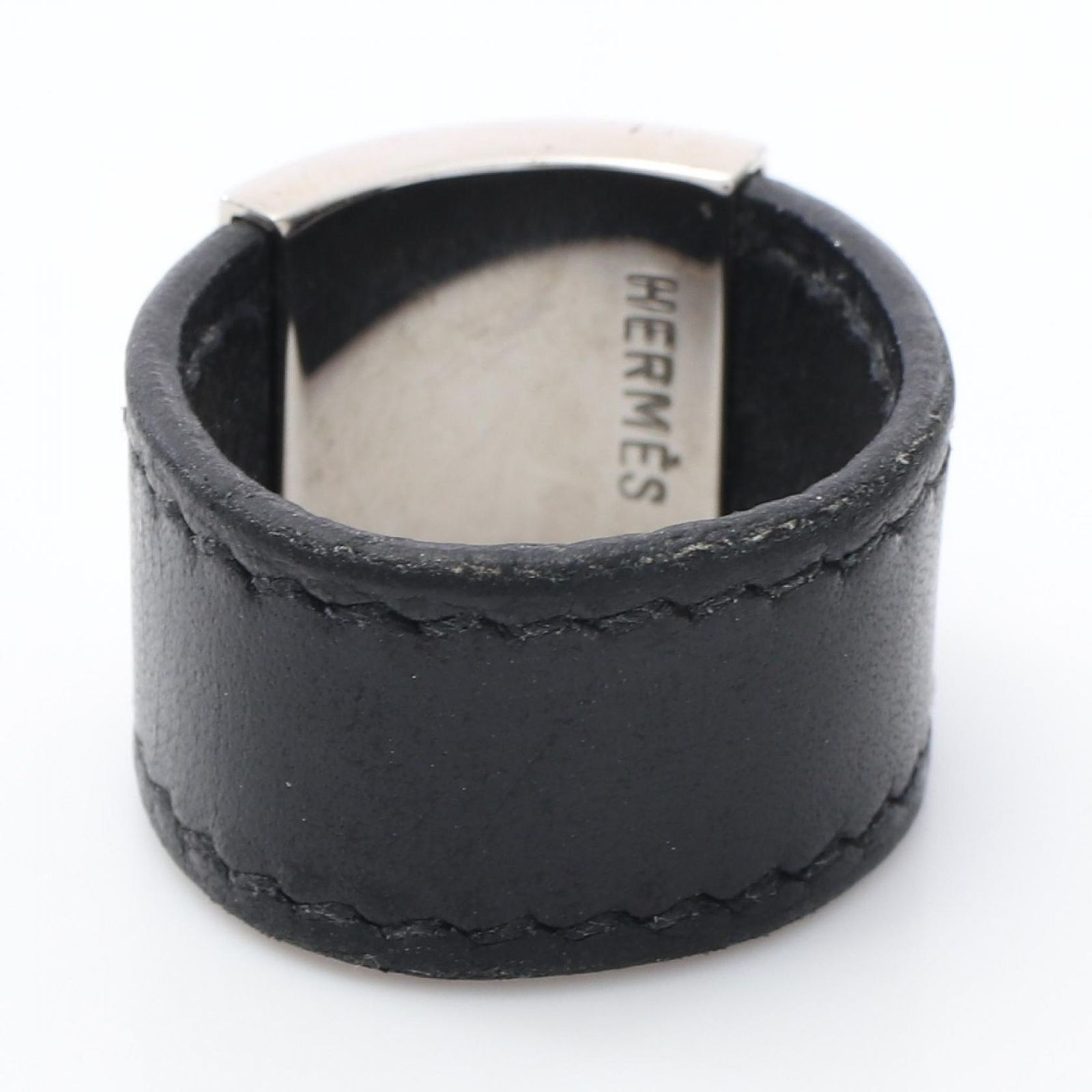 エルメス HERMES リング・指輪 ルーリー BLK レザー ステンレス 