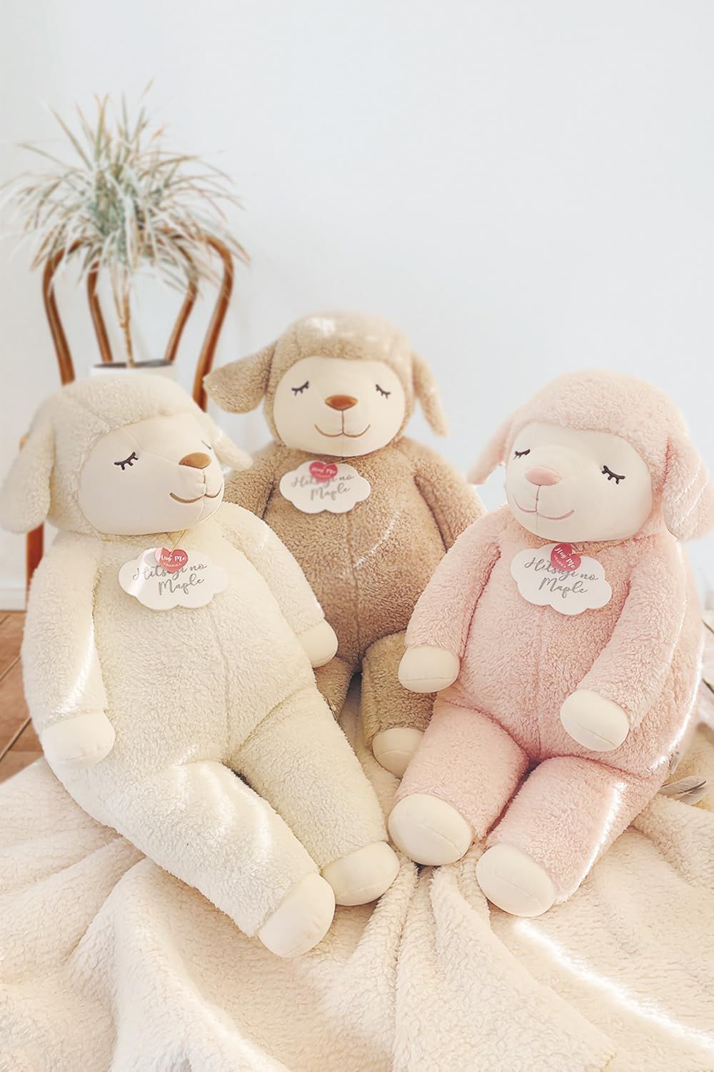 羊型抱き枕 ベージュ ロール型 羊型抱き枕 ベージュ ロール型