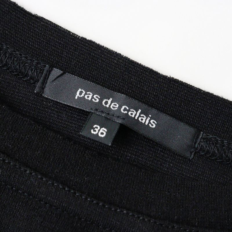  定価2.8万 2025 AW パドカレ pas de calais ウォームストレッチポンチワンピース 36 ブラック ドレス ロング その他 その他