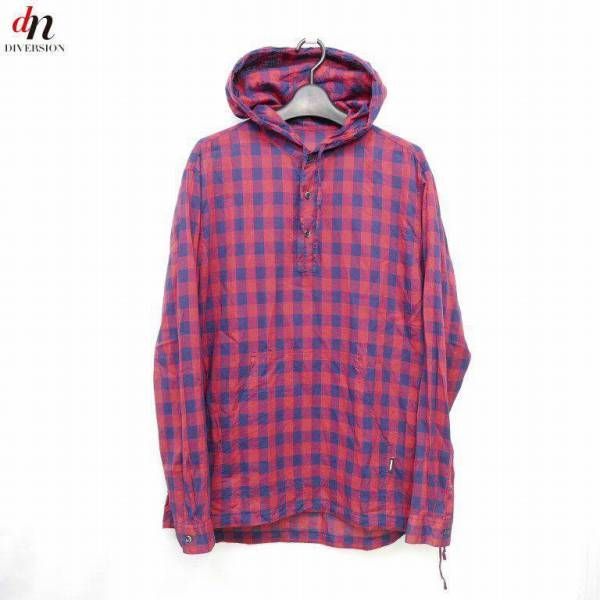 16SS SOPHNET. ソフネット BLOCK CHECK PULL OVER HOODED SHIRT 