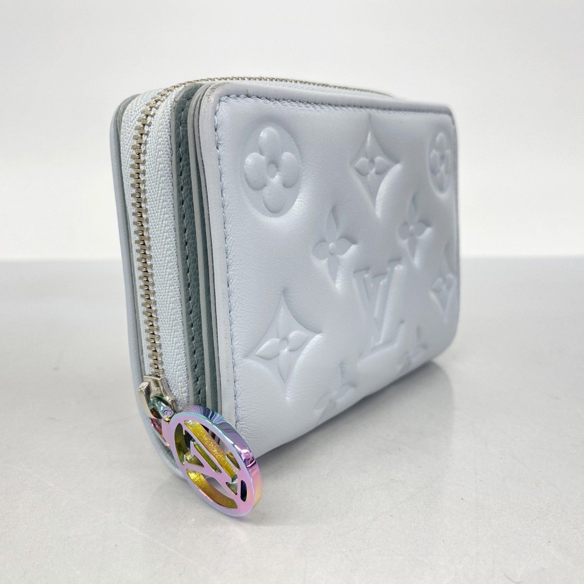 5ic3781 ルイヴィトン 財布 モノグラム クッサン ポルトフォイユルー M83683 ウォッシュドブルー レディース