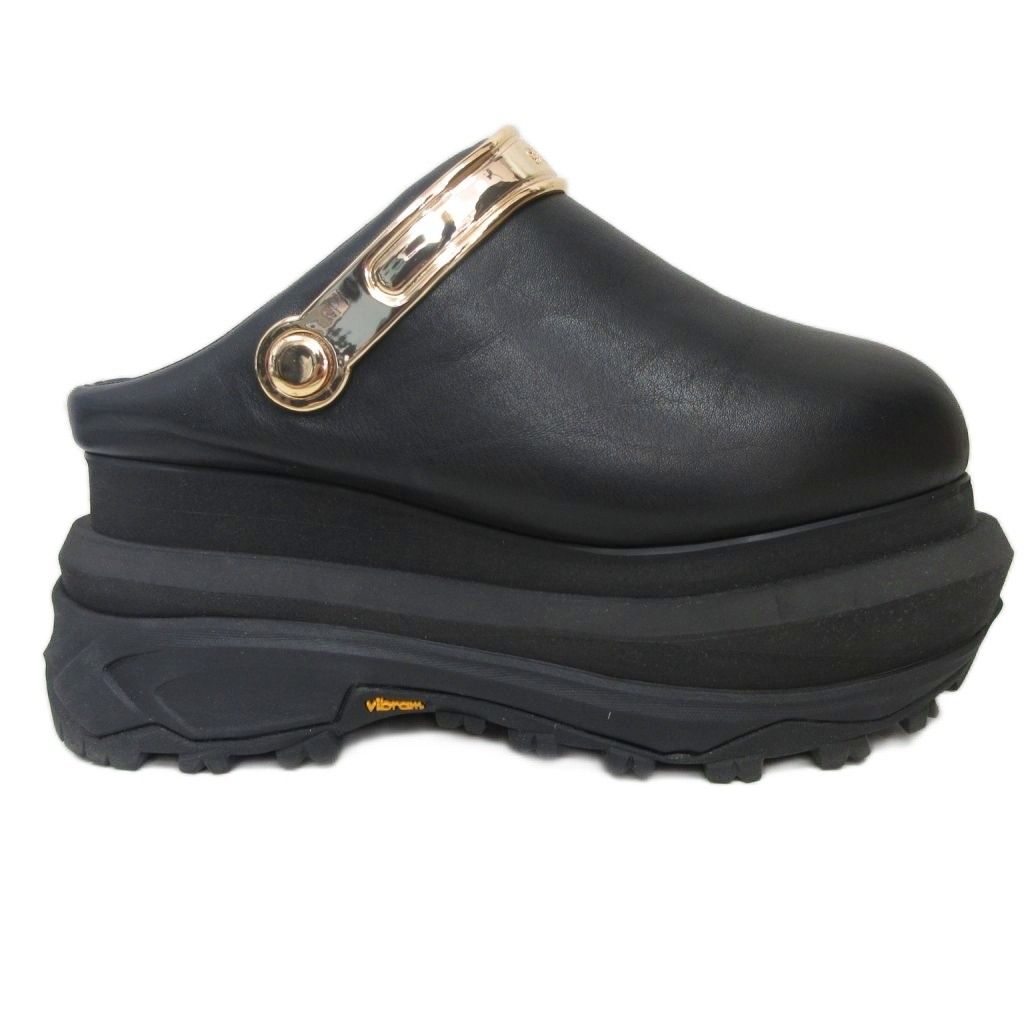 サカイ sacai 25SS Collection Leather Sabo Wedge 