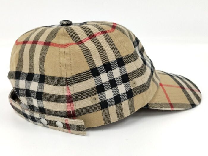 BURBERRY キャップ ノバチェック ベージュ系 コットン100％ 表記