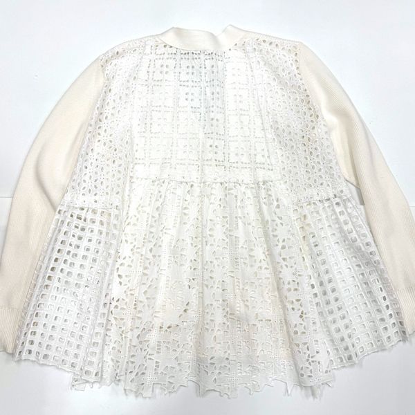 sacai - あずきサカイ ティアード カーディガン レース SACAI / レイヤードカーディガン｜ESTNATION ONLINE STORE