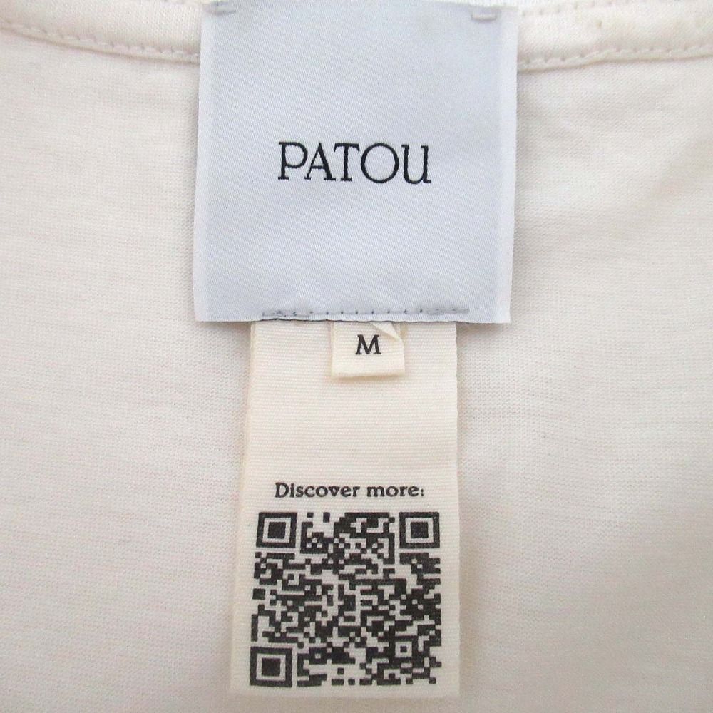 美品 Patou パトゥ EMBROIDERED COLLAR TEE SHIRT エンブロイダリーカラー 襟付き 半袖 Tシャツ カットソー Mサイズ ホワイト レディース 古着 中古 PATOU - 美品 Patou パトゥ EMBROIDERED COLLAR TEE SHIRT エン