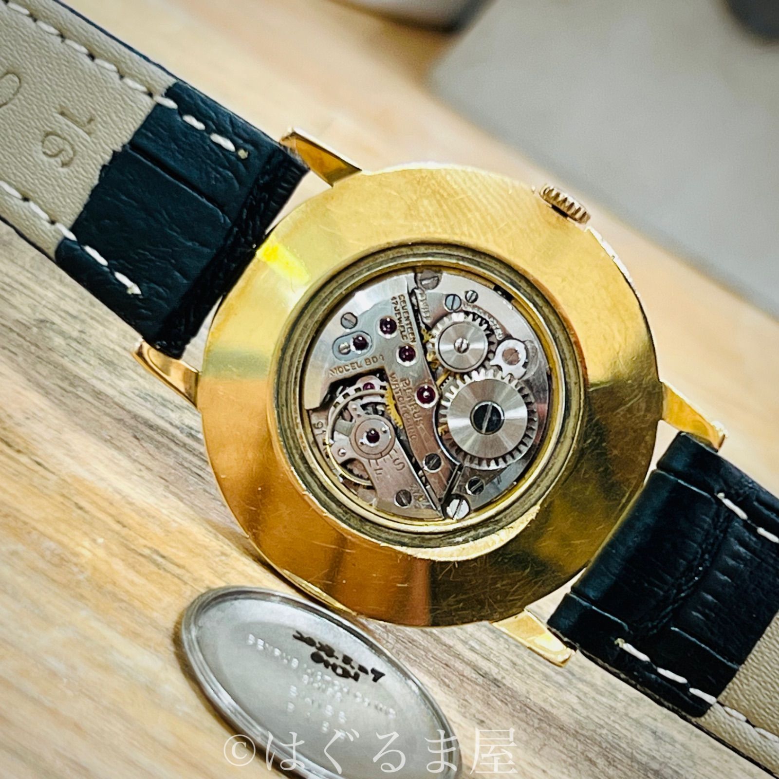 1950年代製造 ベンラス 2針 手巻きメンズウォッチ ゴールドケース OH済み 