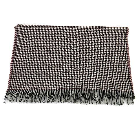 アルテア altea フリンジ マフラー ストール 千鳥格子 ベージュ 190 cm×40 cm イタリア製